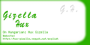 gizella hux business card